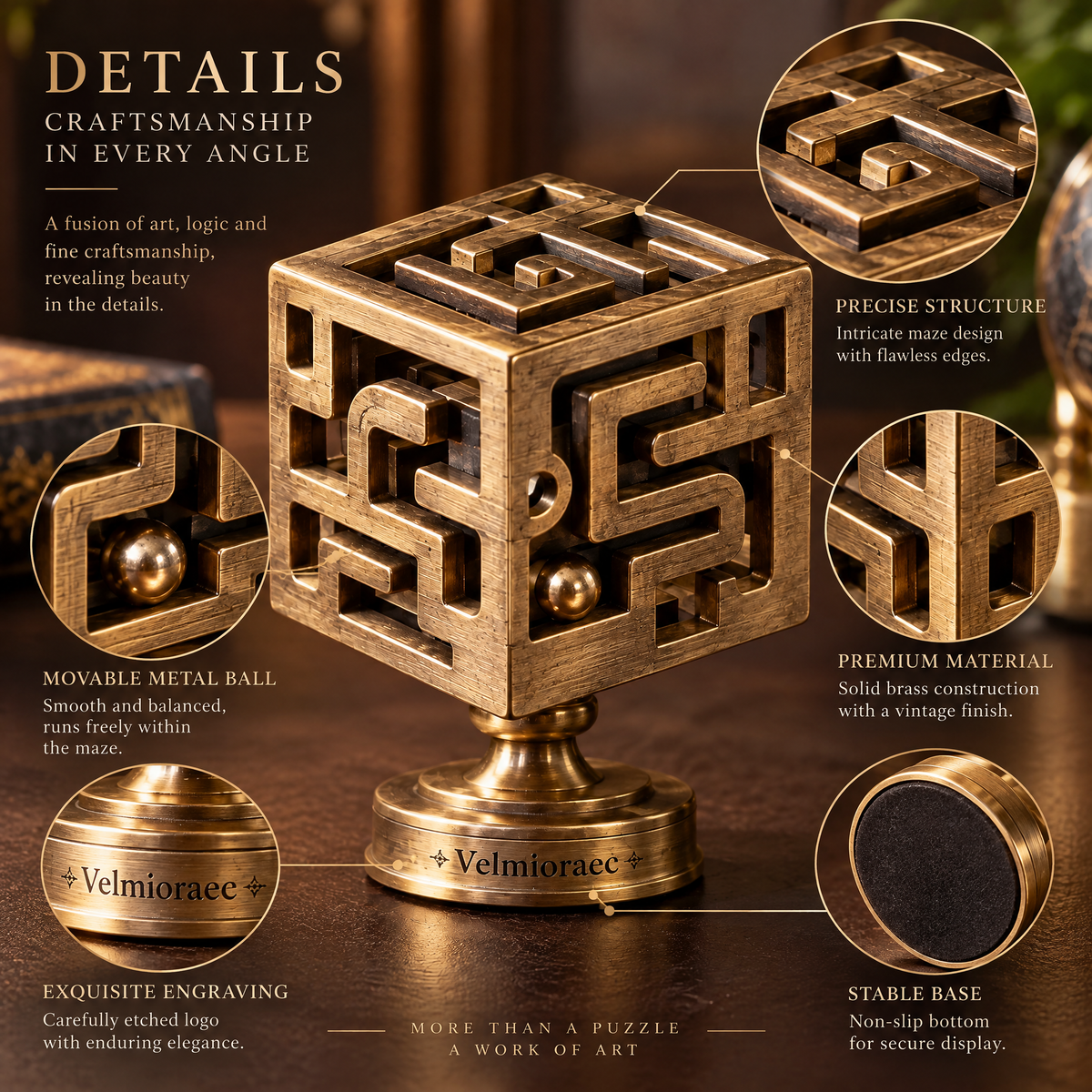Maventoa™ Meander Cube Sculpture