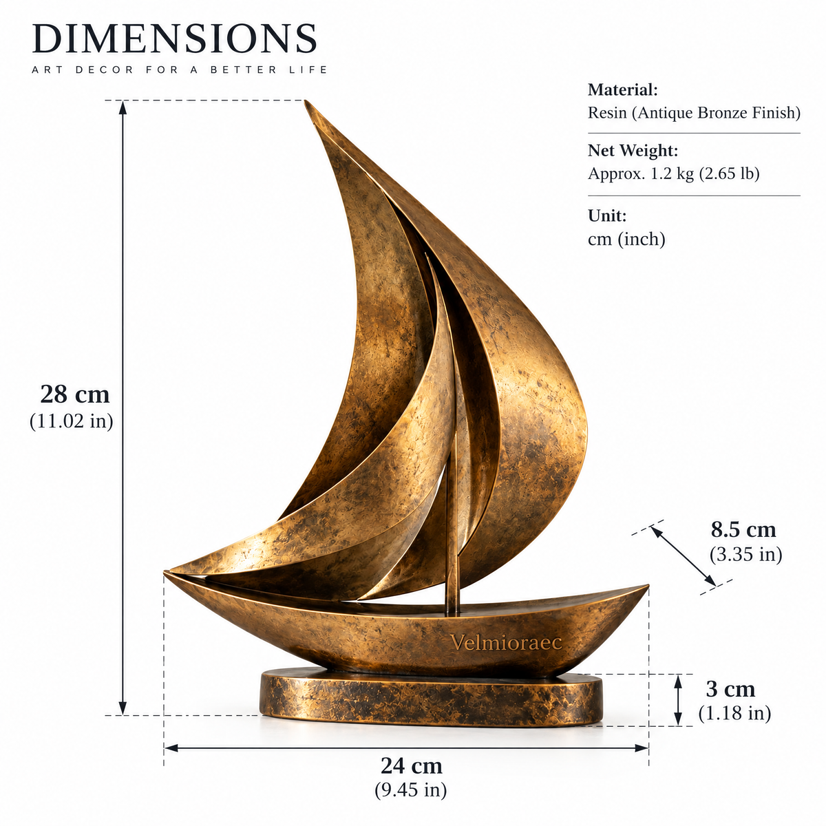 Maventoa™  Fairwind Sailboat Sculpture