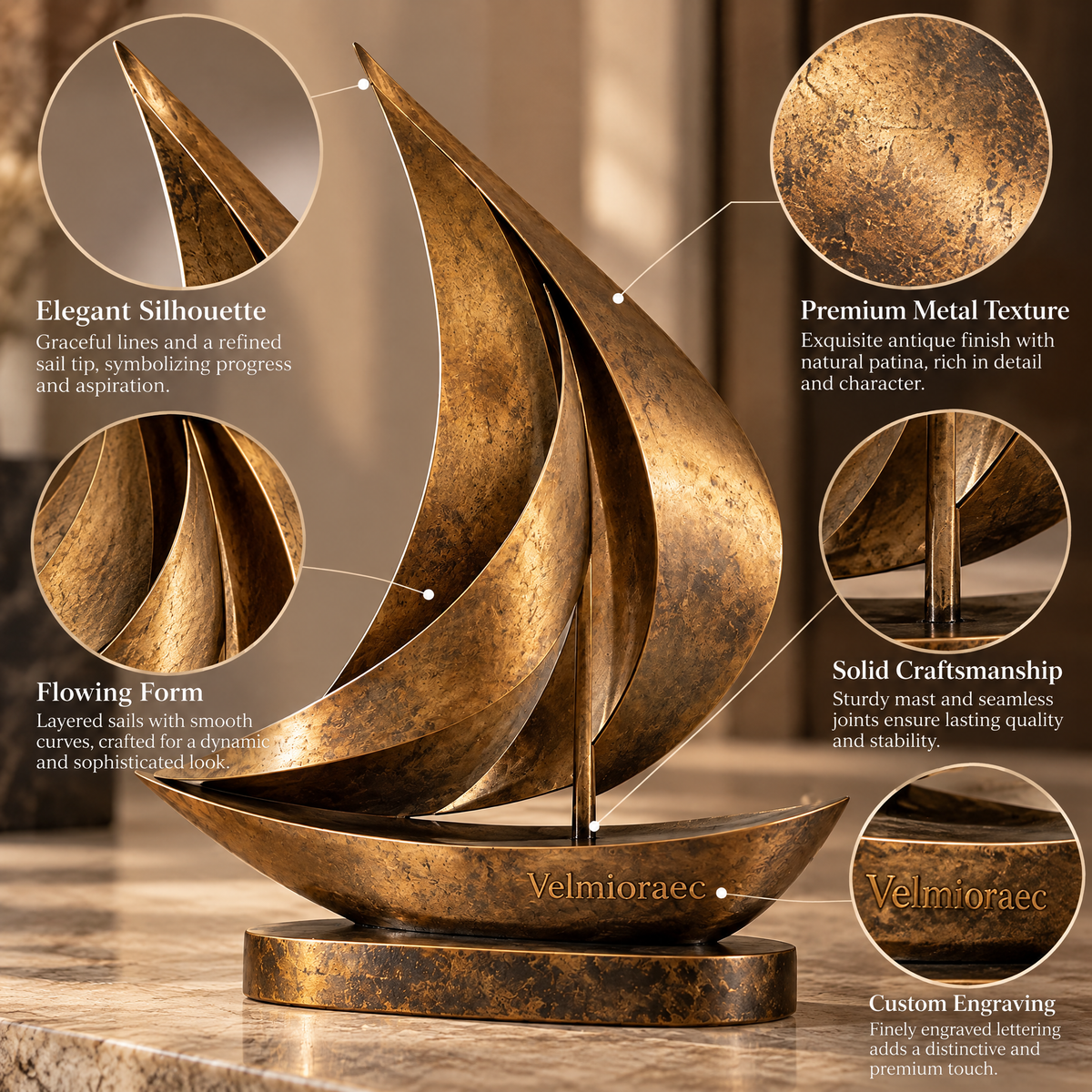 Maventoa™  Fairwind Sailboat Sculpture
